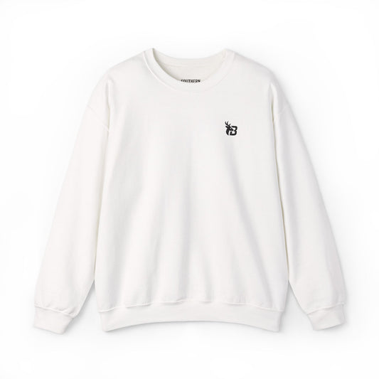 White - Southern Bucks Crewneck